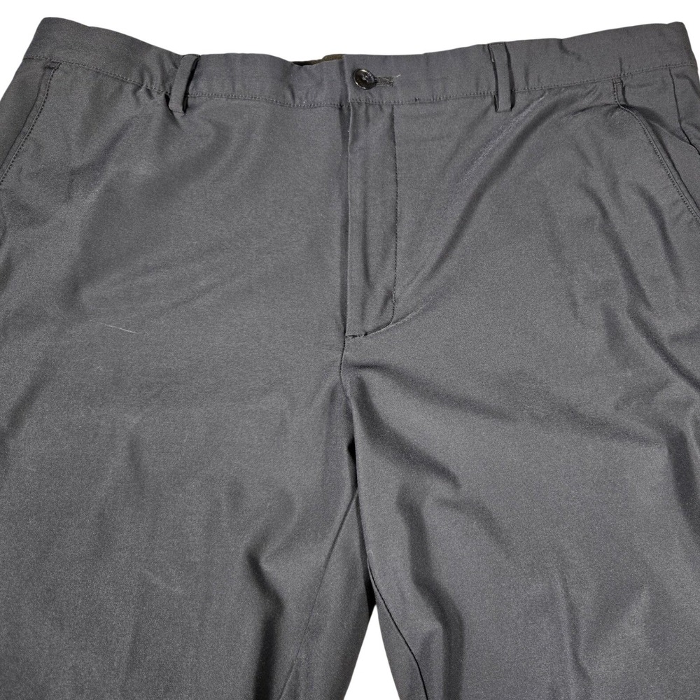 Greg Norman Mens Navy Blue Stretch Golf Pants Flat Front 38x34 Shark Logo